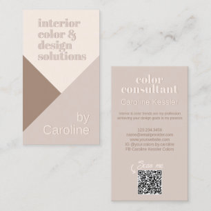 Carte De Visite Chic Neutre ivoire Beige Taupe Brown naturel