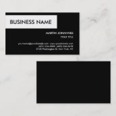 Carte de visite chic noir (Devant / Derrière)