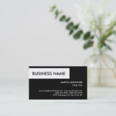 Carte de visite chic noir (Debout devant)