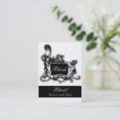 carte de visite chic noir et blanc (Debout devant)