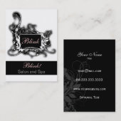 carte de visite chic noir et blanc (Devant / Derrière)