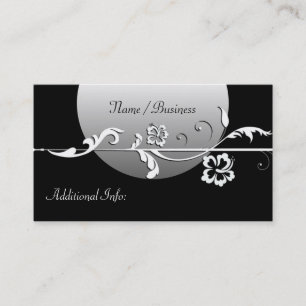 Carte de visite chic noir et blanc