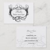 carte de visite chic noir et blanc (Devant / Derrière)