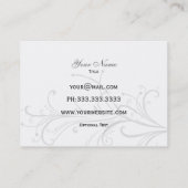 carte de visite chic noir et blanc (Dos)