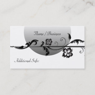 Carte de visite chic noir et blanc 2