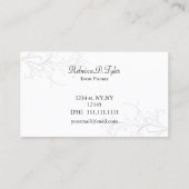 carte de visite chic noir et vert (Dos)