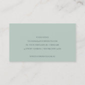 CARTE DE VISITE CHIC NOIR VERT ORANGE ROSE SEWING MACHINE TAILEUR (Dos)