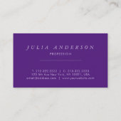 Carte De Visite Chic Ombre violet violet violet Feuille Motif (Dos)