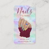 Carte De Visite Chic Opal Manicurist Artist Nail Studio Modern (Devant)