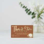 Carte De Visite Chic or brush police boho chic ordre merci (Debout devant)