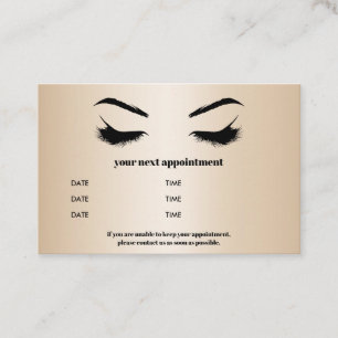 Carte De Visite Chic or métallique Browbar Eyelash Luxe