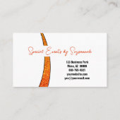 Carte De Visite Chic Orange Slice Parties scintillant personnalisé (Dos)