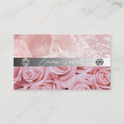 Carte De Visite Chic Parties scintillant Glam Nail Art Manicure Sa (Devant)