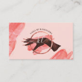 Carte De Visite Chic Parties scintillant Glam Nail Art Manicure Sa (Devant)