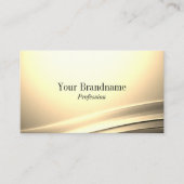 Carte De Visite Chic Pastel Crème de Soie Décor Courbé Sophistiqué (Devant)