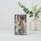 Carte De Visite Chic Photo Mode médias sociaux (Debout devant)