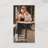 Carte De Visite Chic Photo Mode médias sociaux (Devant)