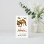 Carte De Visite Chic Pianiste aquarelle Art (Debout devant)
