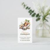 Carte De Visite Chic Piano enseignant aquarelle Art (Debout devant)