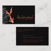 Carte De Visite Chic Poisson orange Koi (Devant / Derrière)