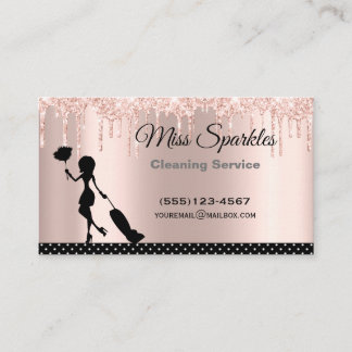 Carte De Visite Chic Polka Parties scintillant Dot Services de net