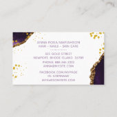 Carte De Visite *~* Chic Populaire Parties scintillant Or Jeune Fi (Dos)