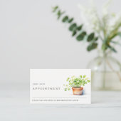 Carte De Visite Chic Poted Herb Parsley Coriander Rendez-vous (Debout devant)
