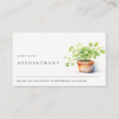 Carte De Visite Chic Poted Herb Parsley Coriander Rendez-vous (Devant)