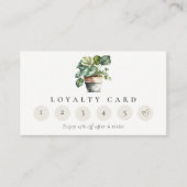 Carte De Visite Chic Poted Leafhouse Plantes 6 Punch Loyauté (Devant)