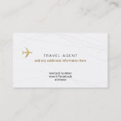 Carte de visite chic pour un agent de voyage (Dos)