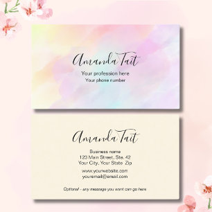 Carte De Visite Chic Pretty Pastels Elégant Salon