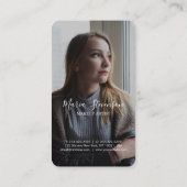 Carte De Visite Chic Professional 2 Photos noir et blanc (Dos)