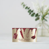 Carte De Visite Chic Professional Personal Chef Catering Gold (Debout devant)