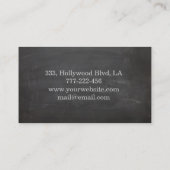 Carte De Visite Chic professionnel chic ciseaux tableau (Dos)