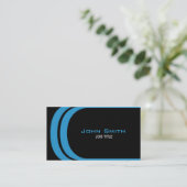 Carte De Visite Chic professionnel élégant moderne bleu (Debout devant)