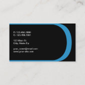 Carte De Visite Chic professionnel élégant moderne bleu (Dos)