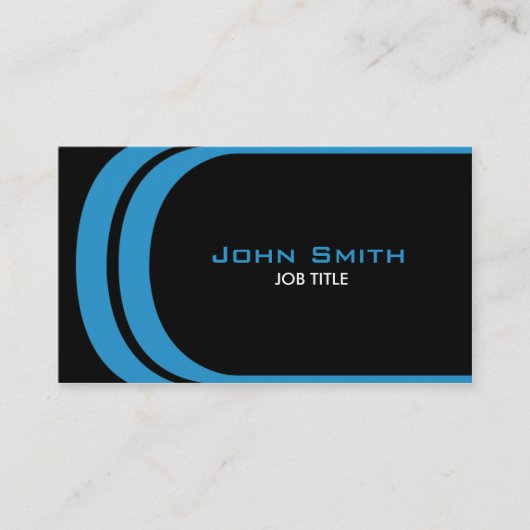 Carte De Visite Chic professionnel élégant moderne bleu (Devant)
