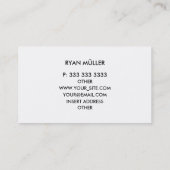 Carte De Visite Chic professionnel et monogramme de glace de (Dos)