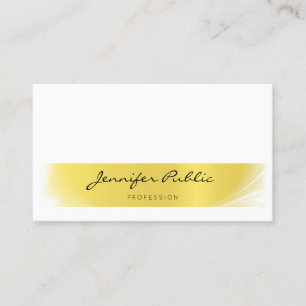 Carte De Visite Chic Professionnel Moderne Manuscrit Luxe Or