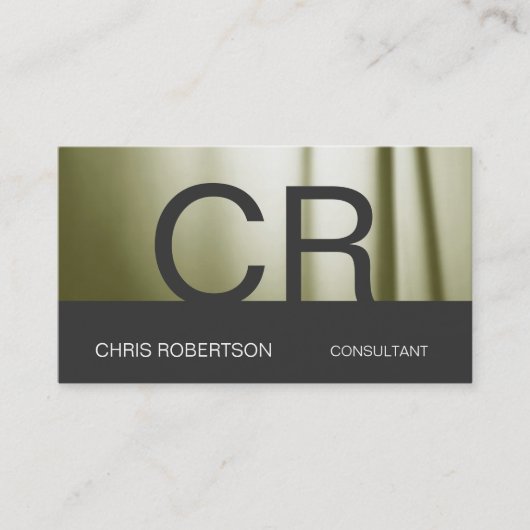 Carte de visite chic professionnel Monogram (Devant)