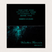 Carte De Visite Chic professionnel noir artistique (Extérieur déplié)