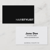 Carte de visite chic professionnelle noir et blanc (Devant / Derrière)