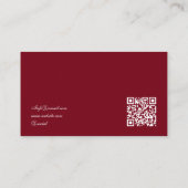 Carte De Visite Chic Red Rose White Marble Gold Vein Makeup Artist (Dos)