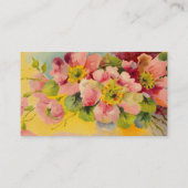 Carte De Visite Chic Retro Floral Design Beauté Salon (Dos)