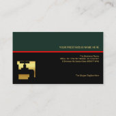 Carte De Visite Chic Retro Layer Red Line Plumbing Plumbing (Dos)