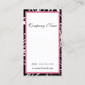 carte de visite chic rose (Dos)