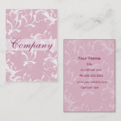 carte de visite chic rose (Devant / Derrière)