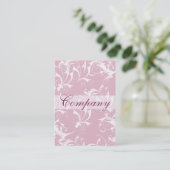 carte de visite chic rose (Debout devant)
