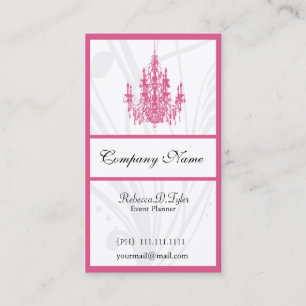 carte de visite chic rose