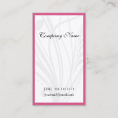 carte de visite chic rose (Dos)